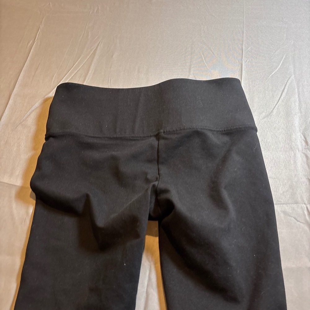Spanx Black Athleisure High Waist Cropped Leggings Side Slit Womens Size Medium - Picture 6 of 10